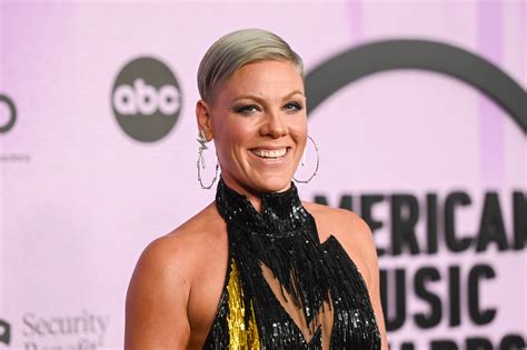 p!nk nude|Pink lets it all hang out as she posts nude photo of herself in